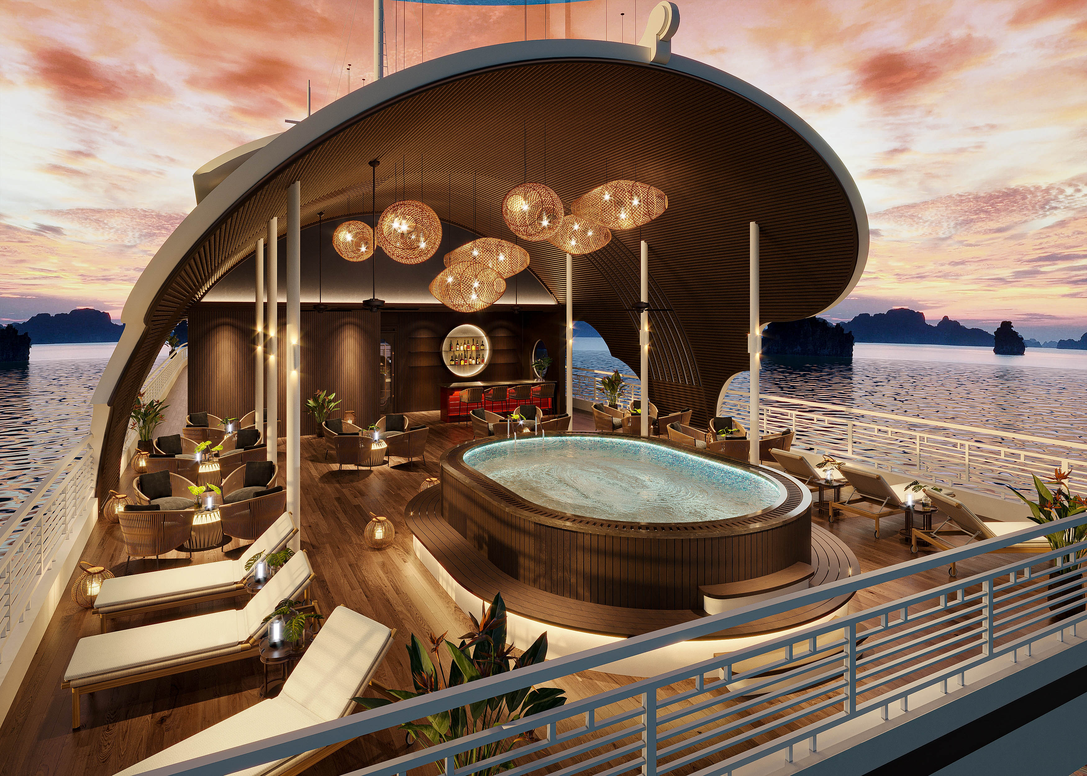 Golden-hour lounge.